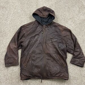 Vintage Eddie Bauer Lined Distressed Leather Jacket Women's L